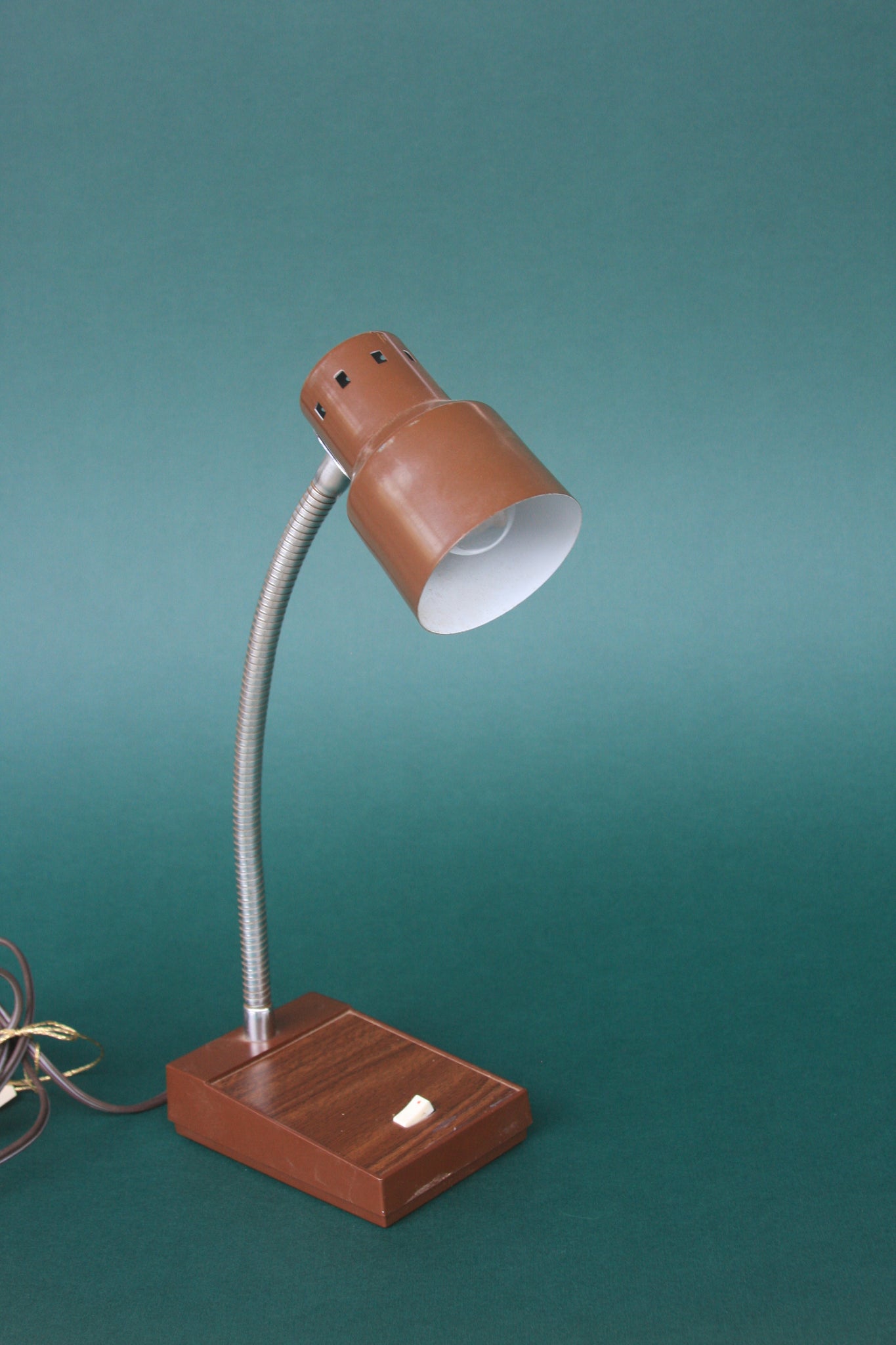 Vintage 1960's Brown Desk Lamp