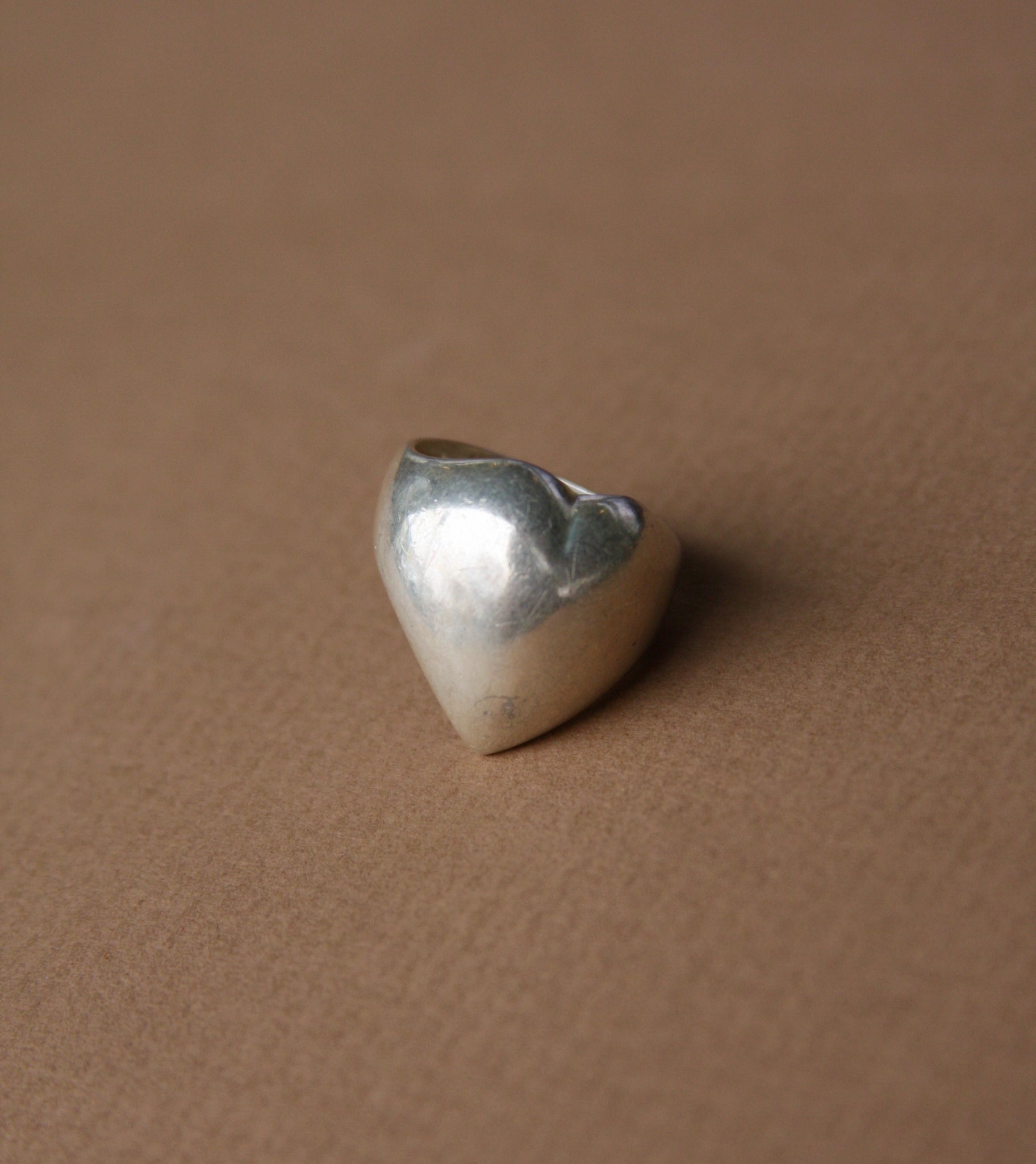 Sterling Silver Puffy Heart Ring size 6.5