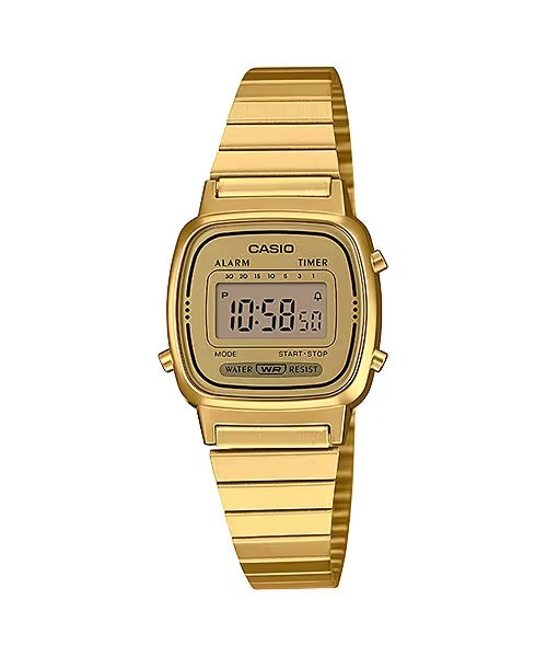 Casio Gold Stainless Steel Digital Watch Unisex