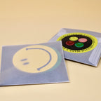 Happy Face Smilie Leather Coasters - Set of 4