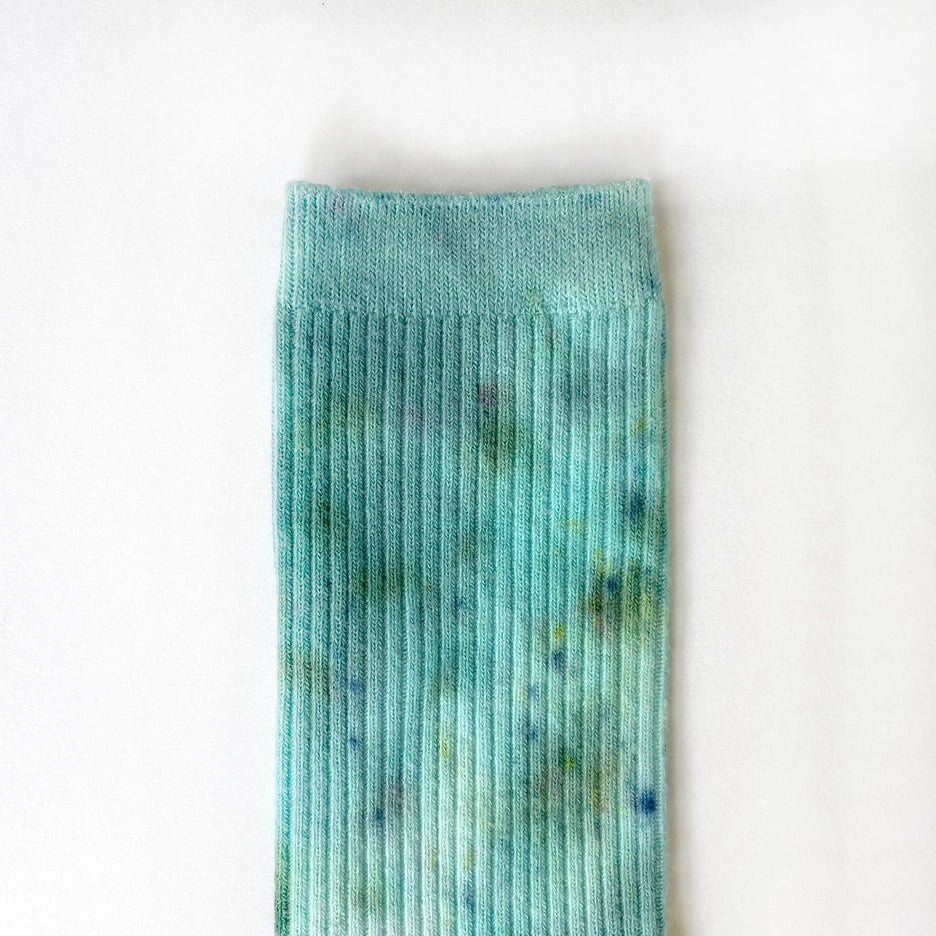 Mens Malachite Tie-Dye Dressy Socks
