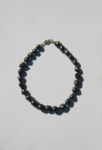 Peacock Black Baroque Pearl Necklace 16"