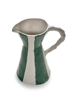 Green Stripe Charly Ceramic Jug / Pitcher