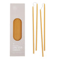 Beeswax Dipped Long Stem Candles - Natural Ochre Color