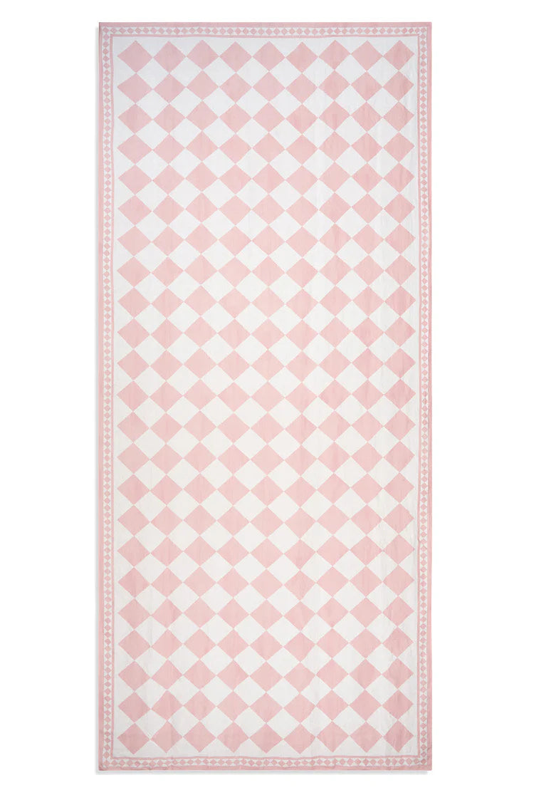 Pink Check Linen Tablecloth x Claridge's