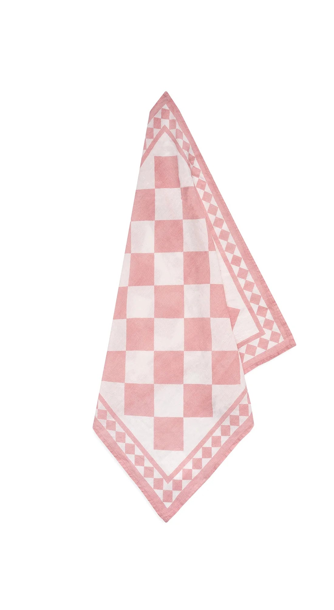 Pink Check Linen Napkin