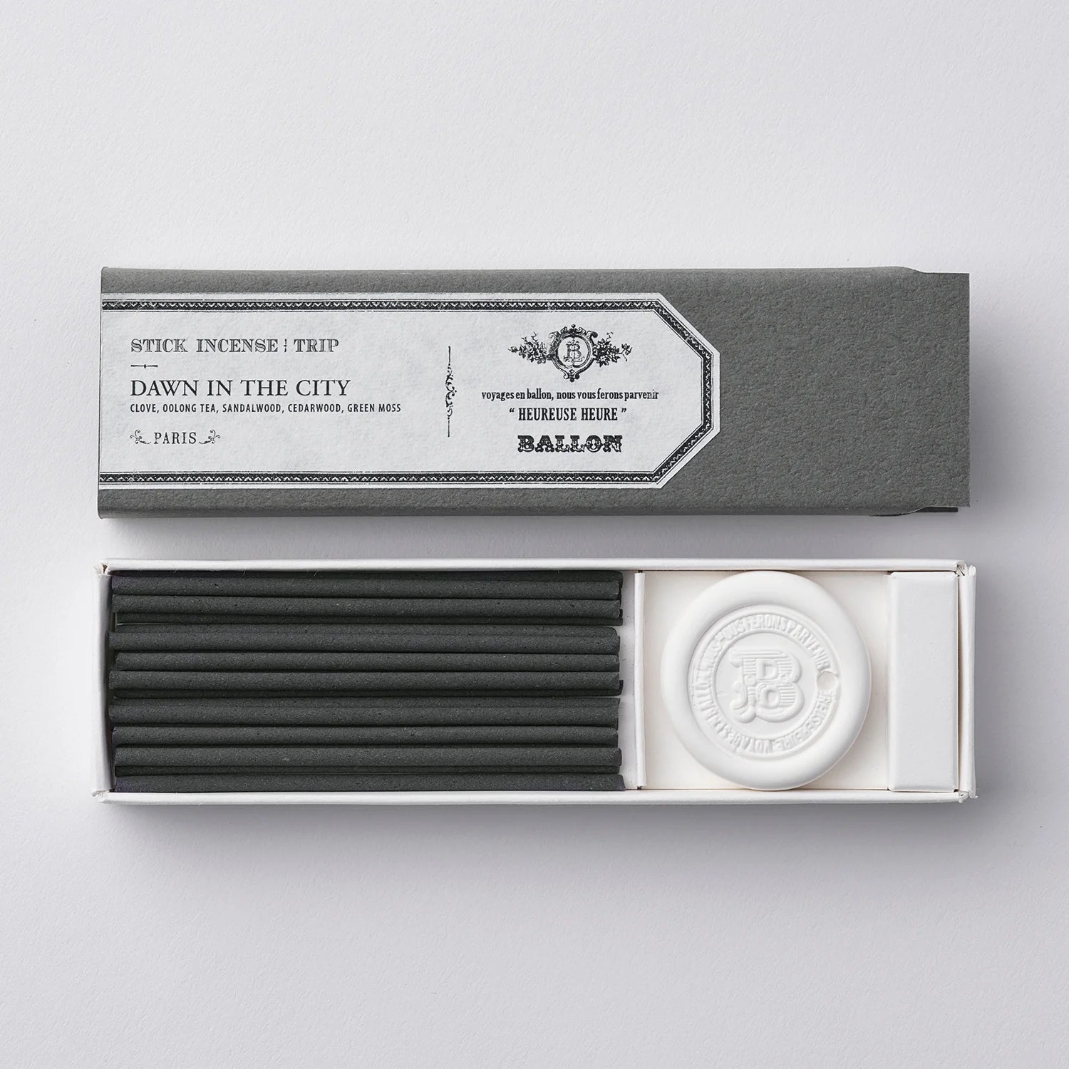 Dawn In The City (Paris) Incense - Oolong Tea, Green Moss, Cedarwood, Sandalwood, Clove
