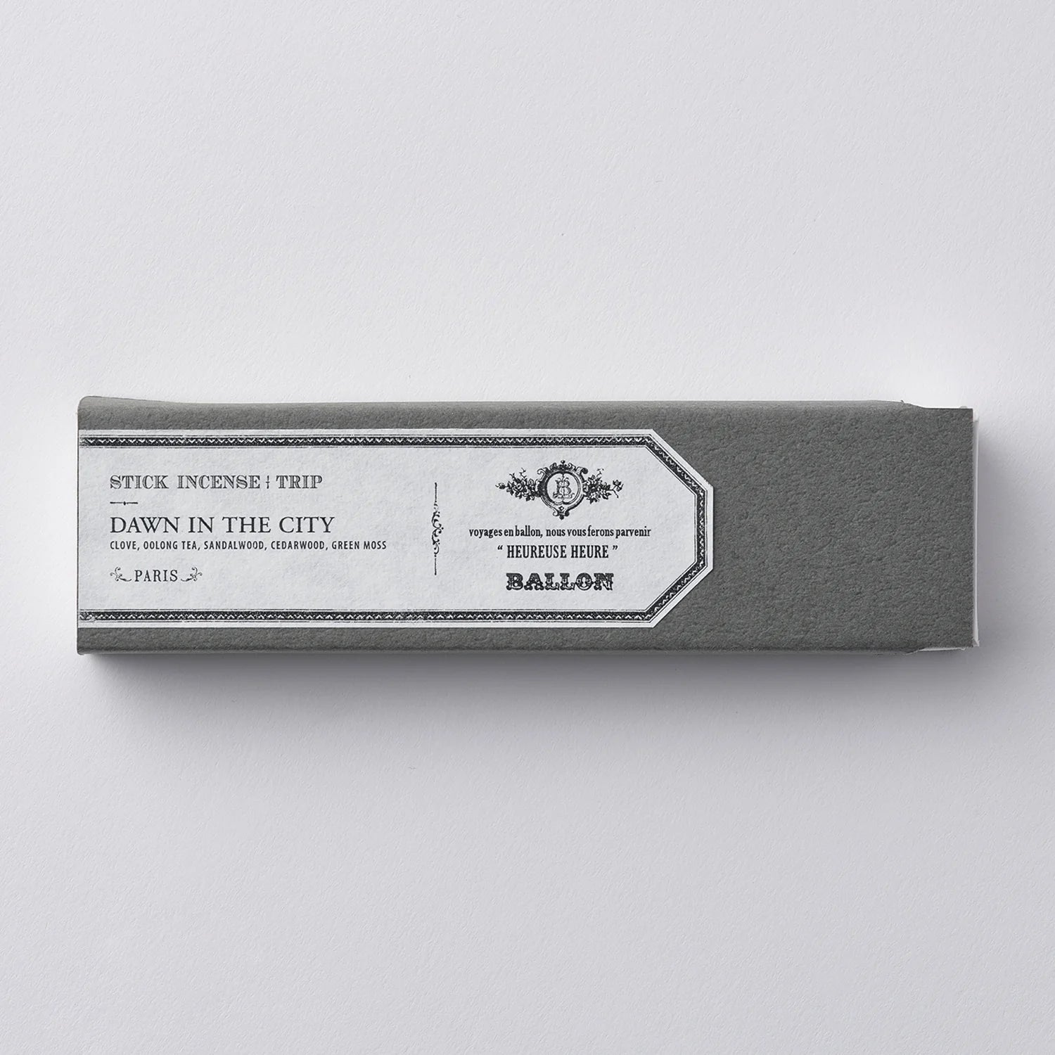 Dawn In The City (Paris) Incense - Oolong Tea, Green Moss, Cedarwood, Sandalwood, Clove