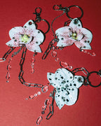 Orchid Bag Charm - Hand Sculpted & Adorned