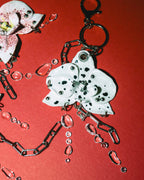 Orchid Bag Charm - Hand Sculpted & Adorned