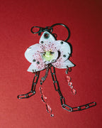 Orchid Bag Charm - Hand Sculpted & Adorned