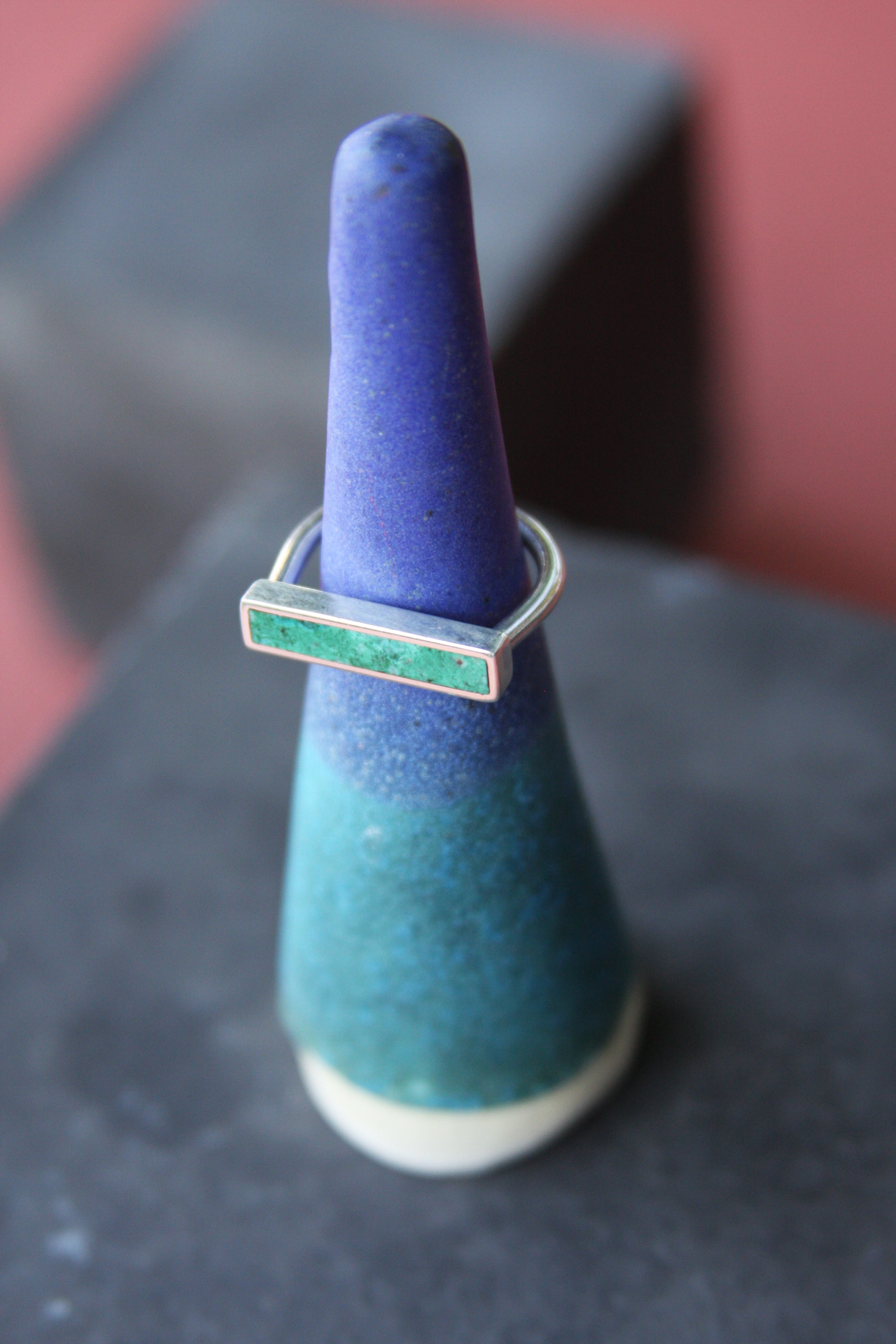 Chrysocolla & Sterling Silver Ring - Size 6