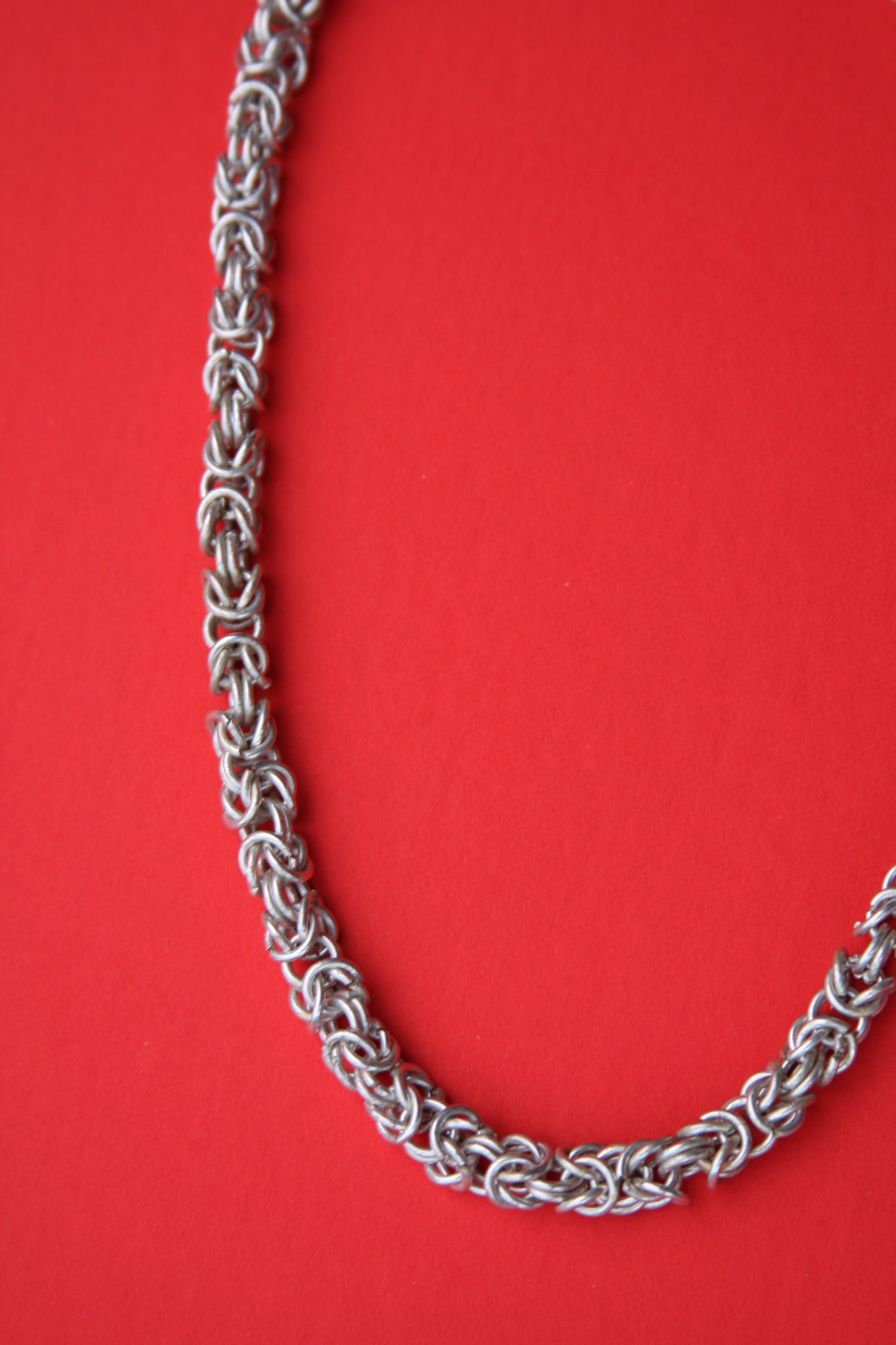 Vintage 1950's Sterling Silver Byzantine Necklace