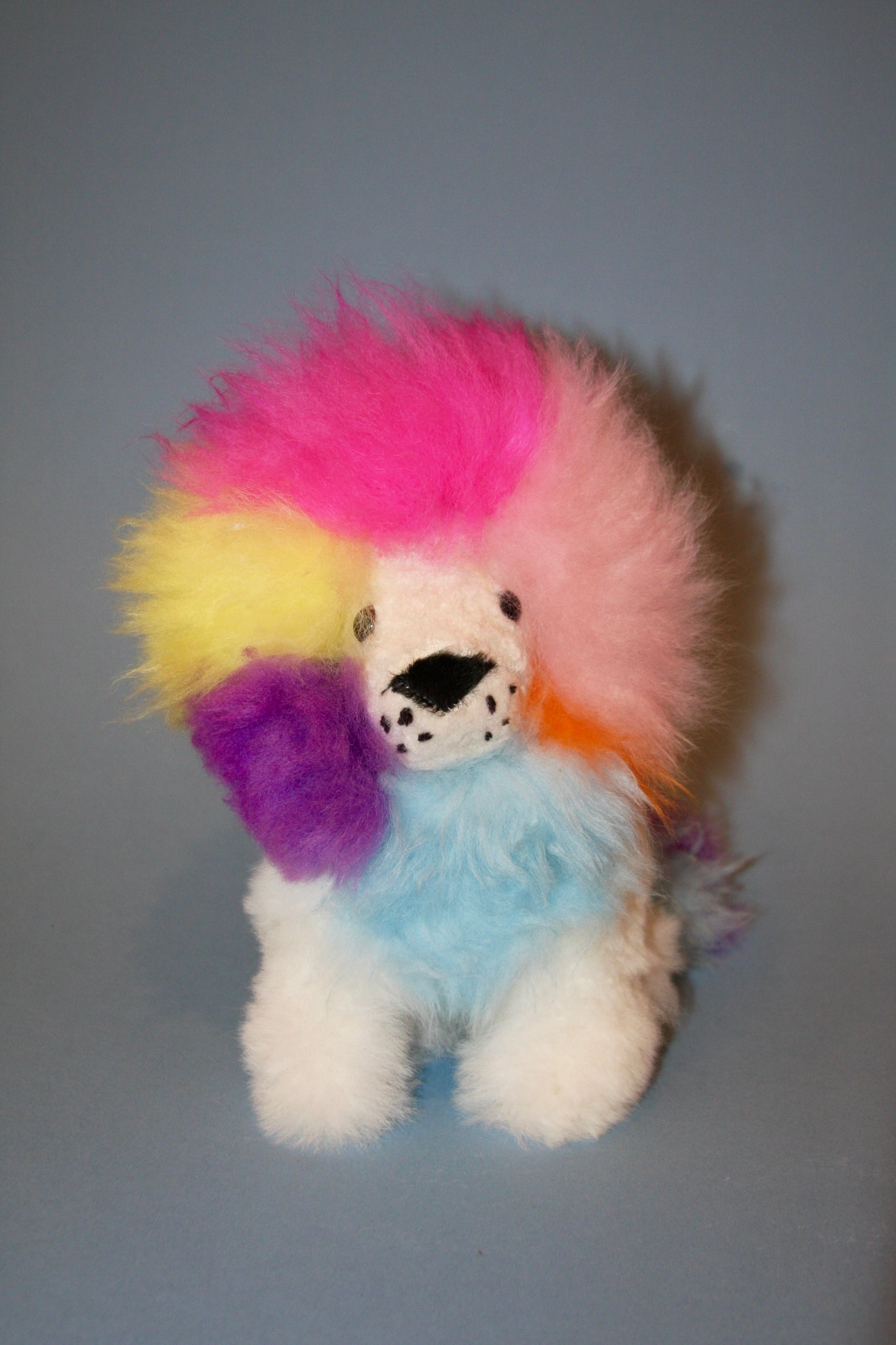 Rainbow White Alpaca Lion