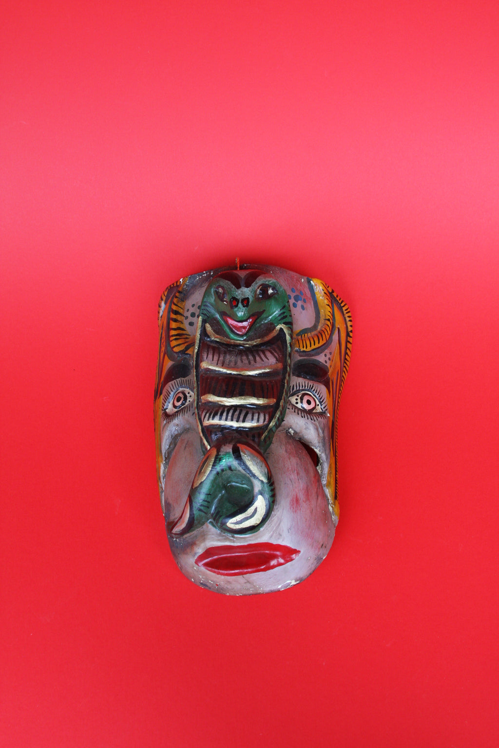 Vintage Handmade Mexican Mask