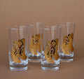 Vintage 22k Gold Cowboy Boot Glasses - Set of Four