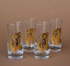 Vintage 22k Gold Cowboy Boot Glasses - Set of Four