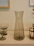 Minimal Large Smoked Grey Carafe / Flower Vase