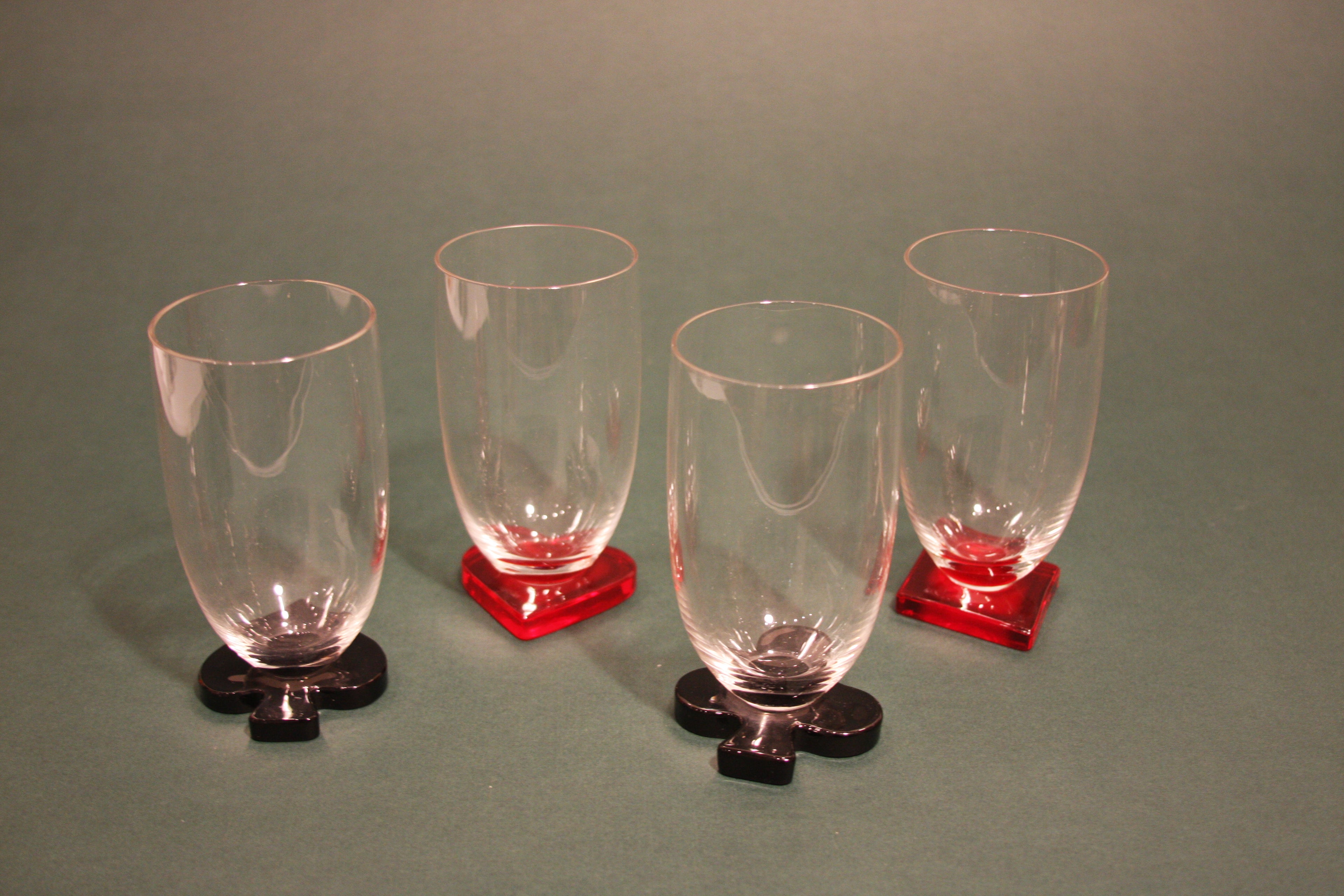 Vintage 1920-50's Cambridge Suits Set of 4 Glasses