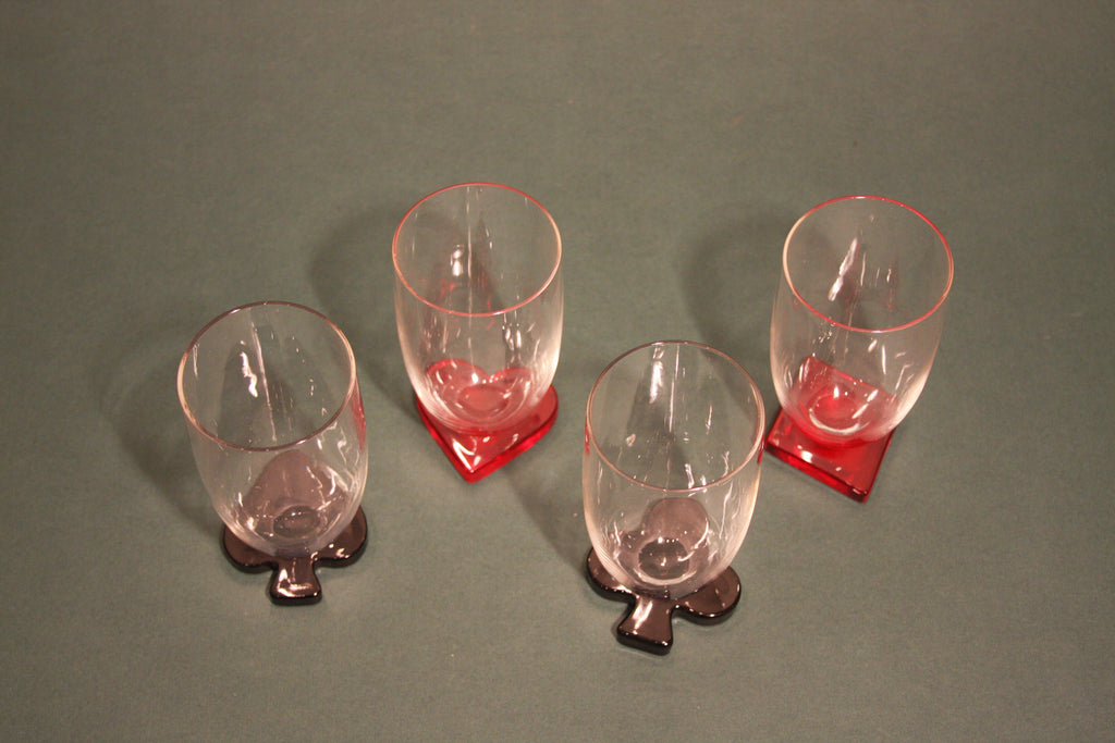 Vintage 1920-50's Cambridge Suits Set of 4 Glasses