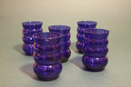 Vintage Cobalt Blue Ripple Tumblers - Sold Individually