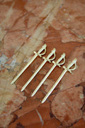 Hand Carved Solid Brass Cocktail Swords