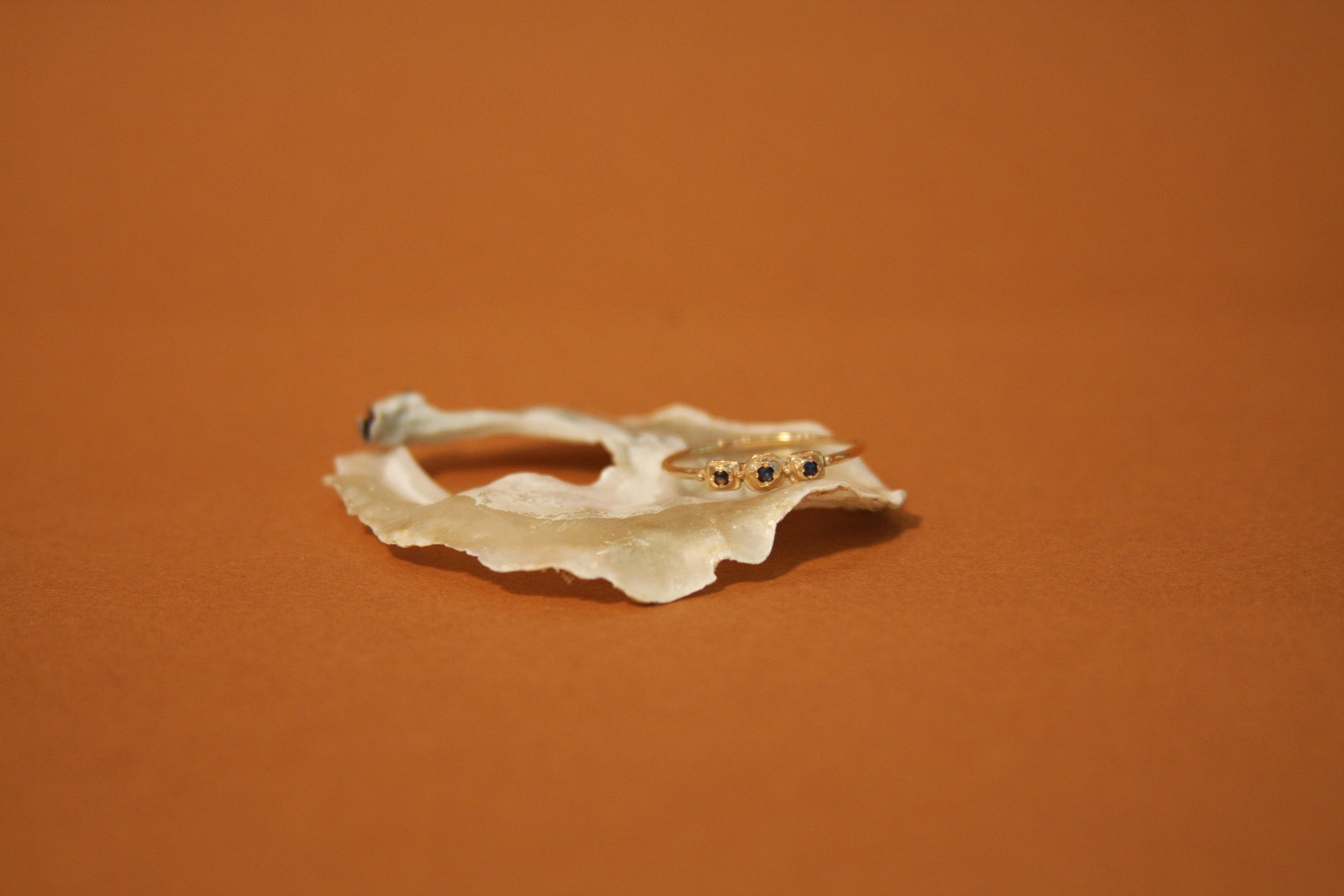 10k Gold Sapphire Ring - Size 8