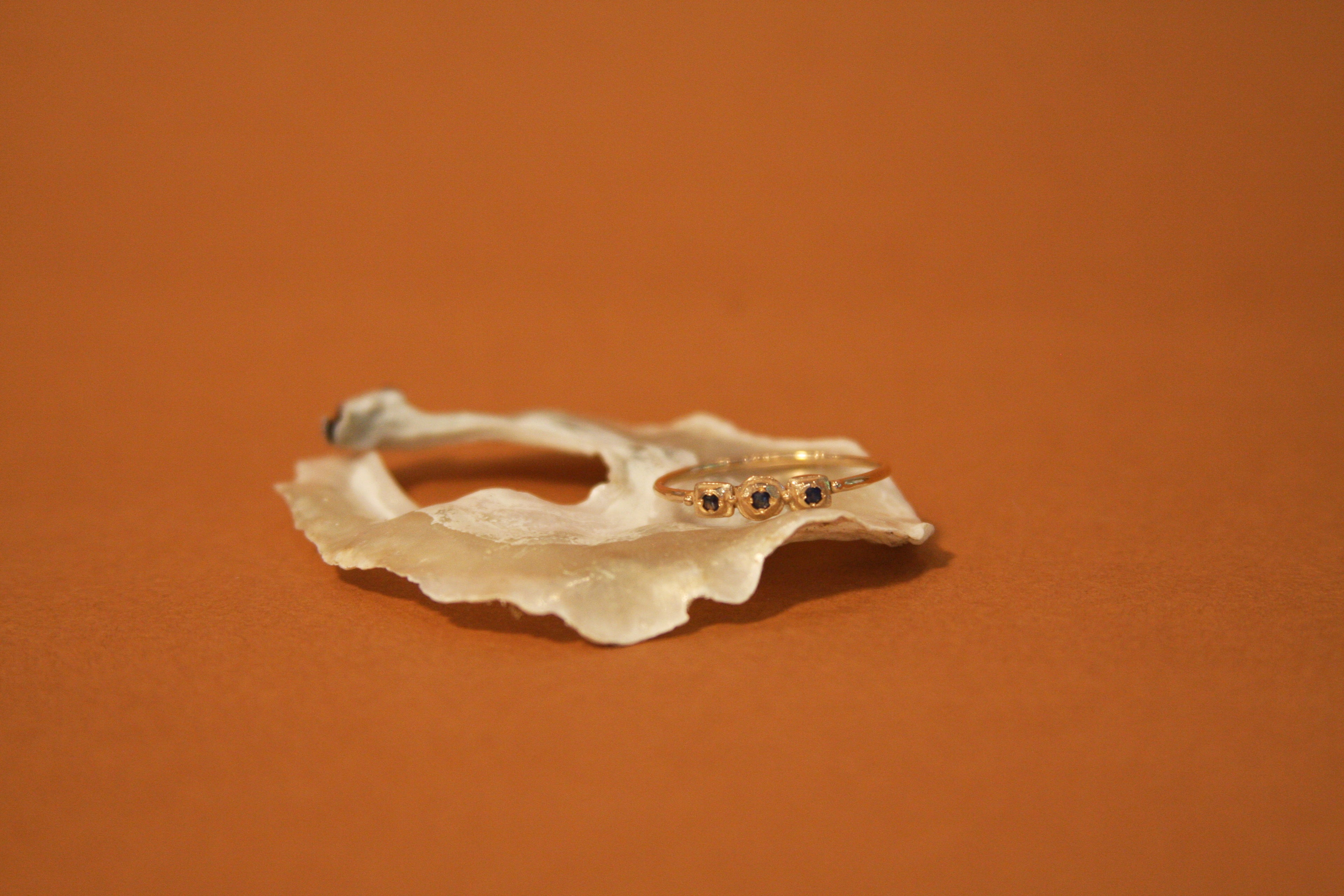 10k Gold Sapphire Ring - Size 8