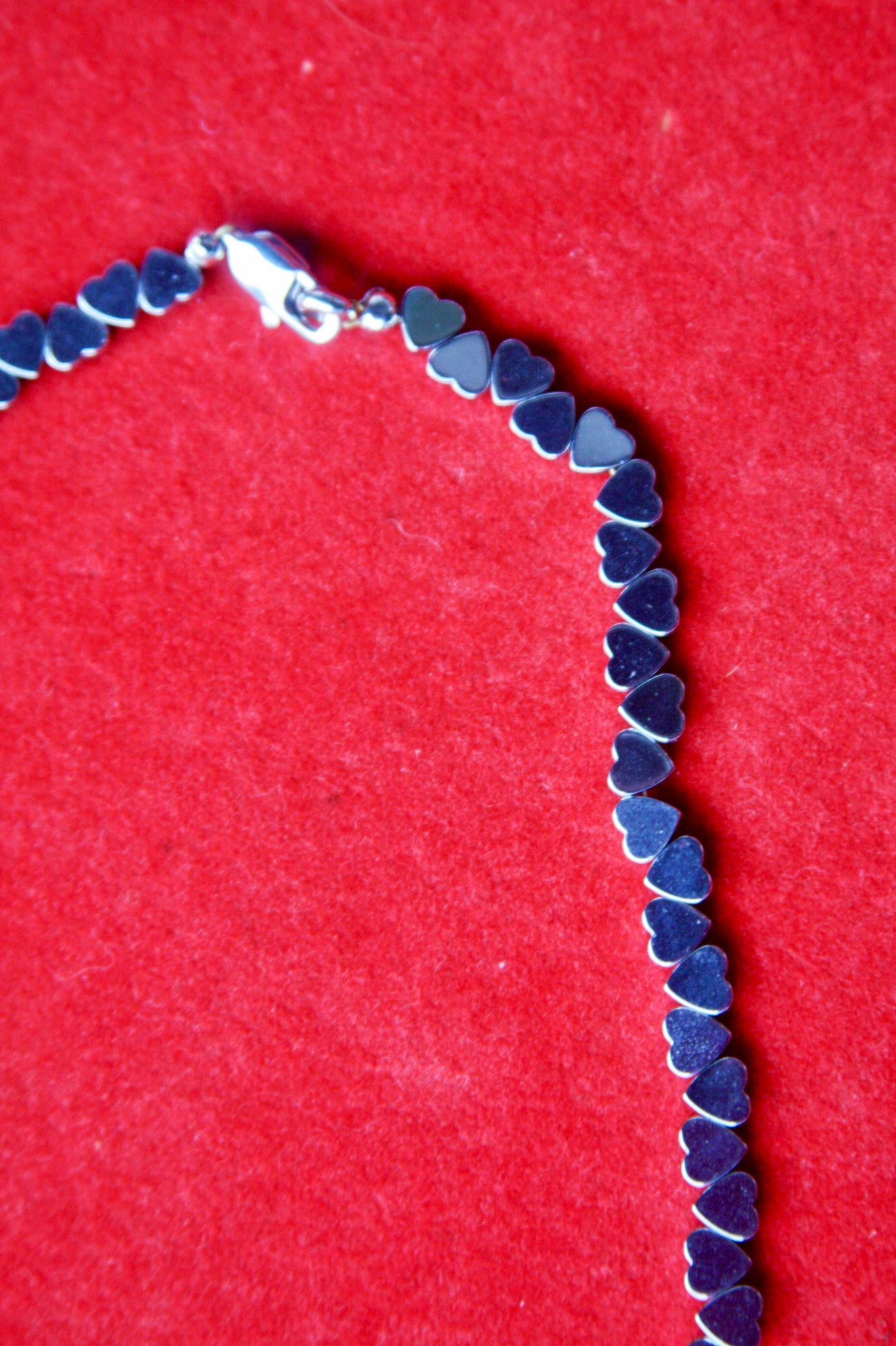 16" or 18" Lovers Necklace - Silver Hematite