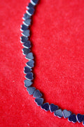 16" or 18" Lovers Necklace - Silver Hematite
