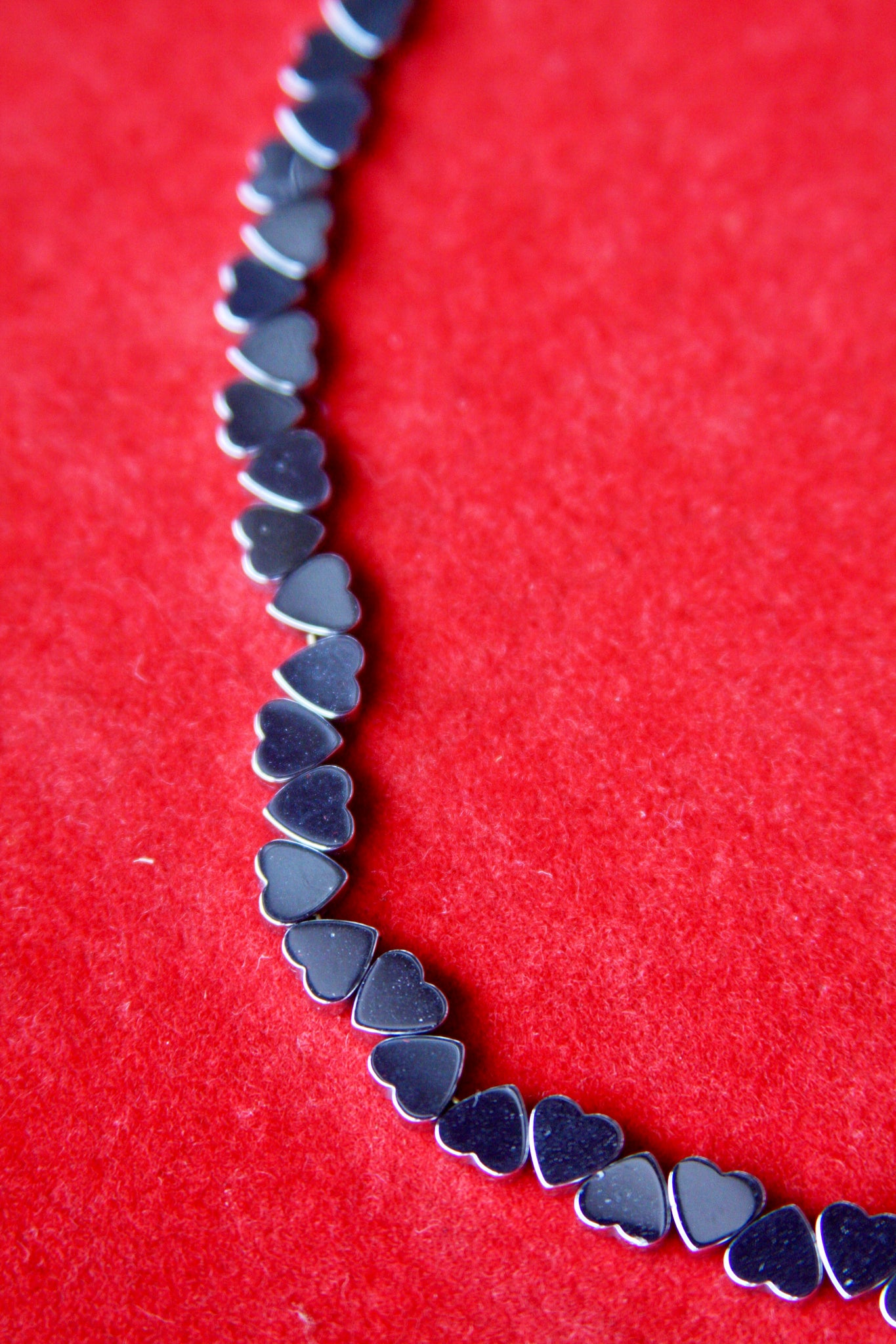 16" or 18" Lovers Necklace - Silver Hematite