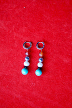 Prism Earrings - Matte Carnelian, Hematite, Pearl, Glass, Turquoise