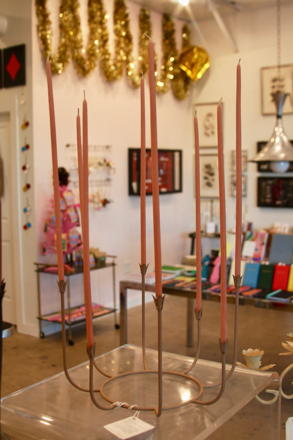 Beacon Long Stem Candelabra - Dune Color