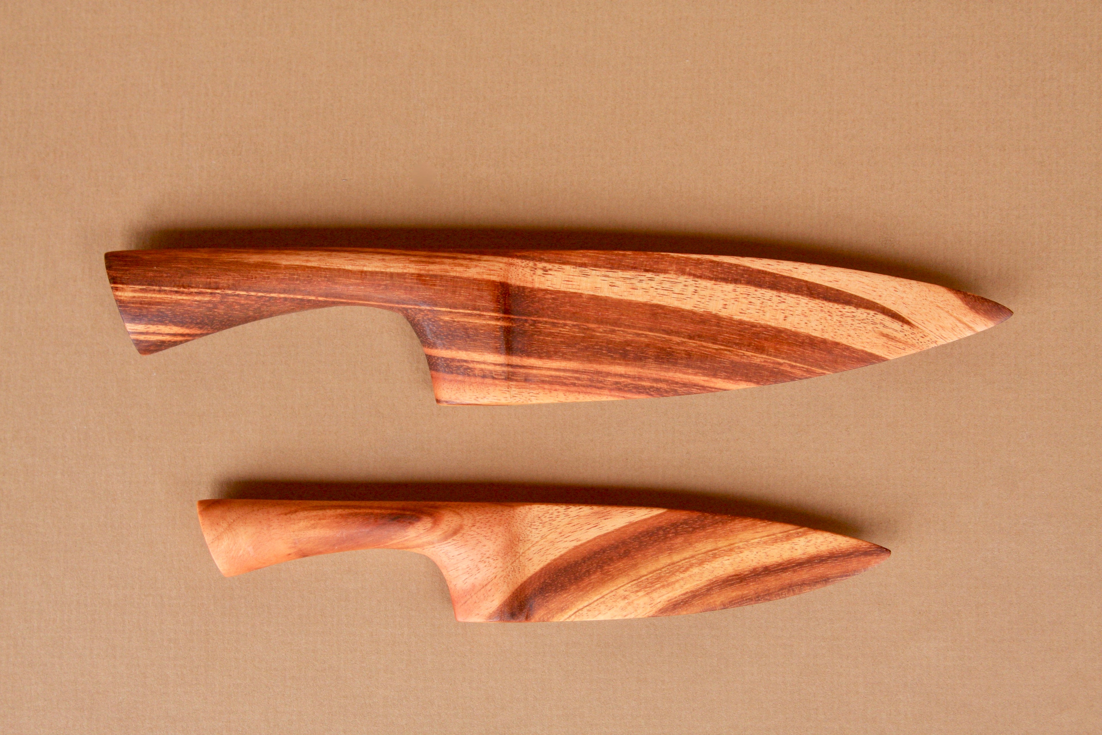 Hand Carved Wood Cheese Knife