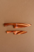 Hand Carved Wood Cheese Knife