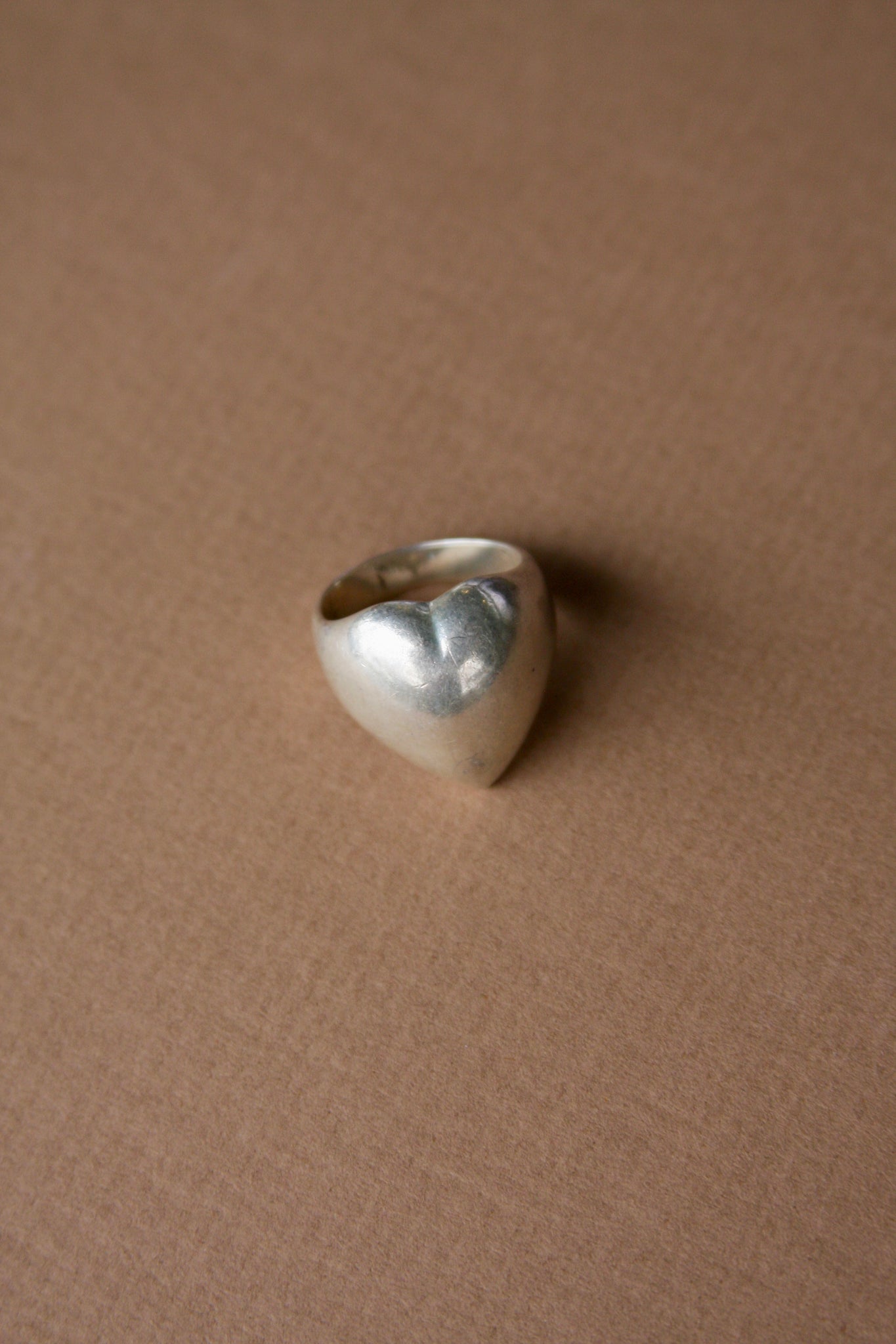 Sterling Silver Puffy Heart Ring size 6.5