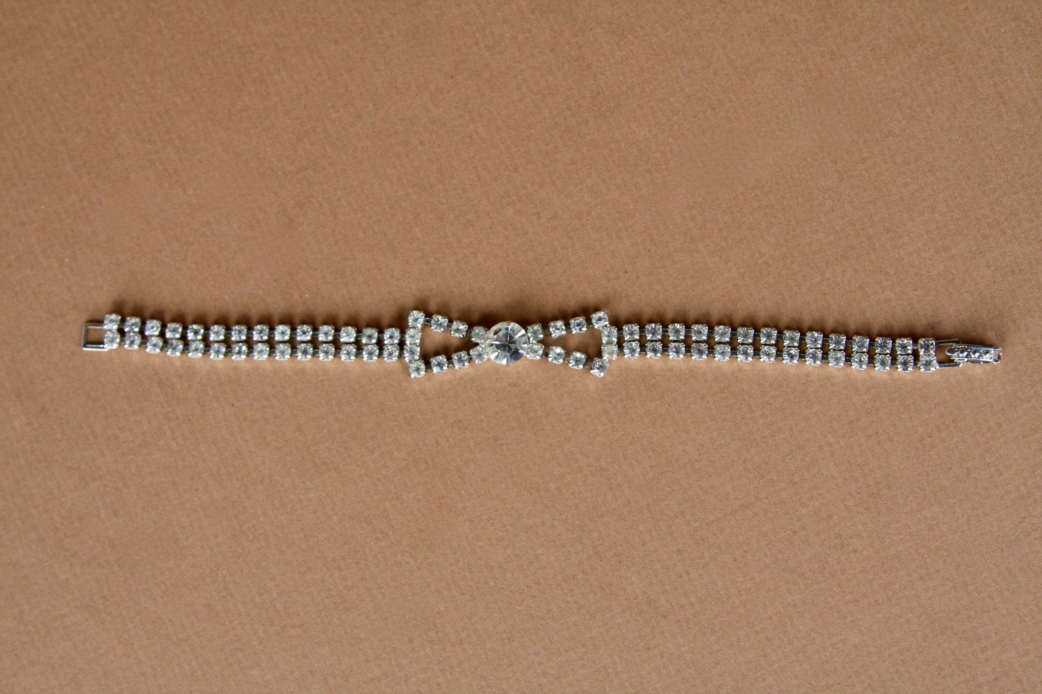 Vintage Crystal Bow Bracelet