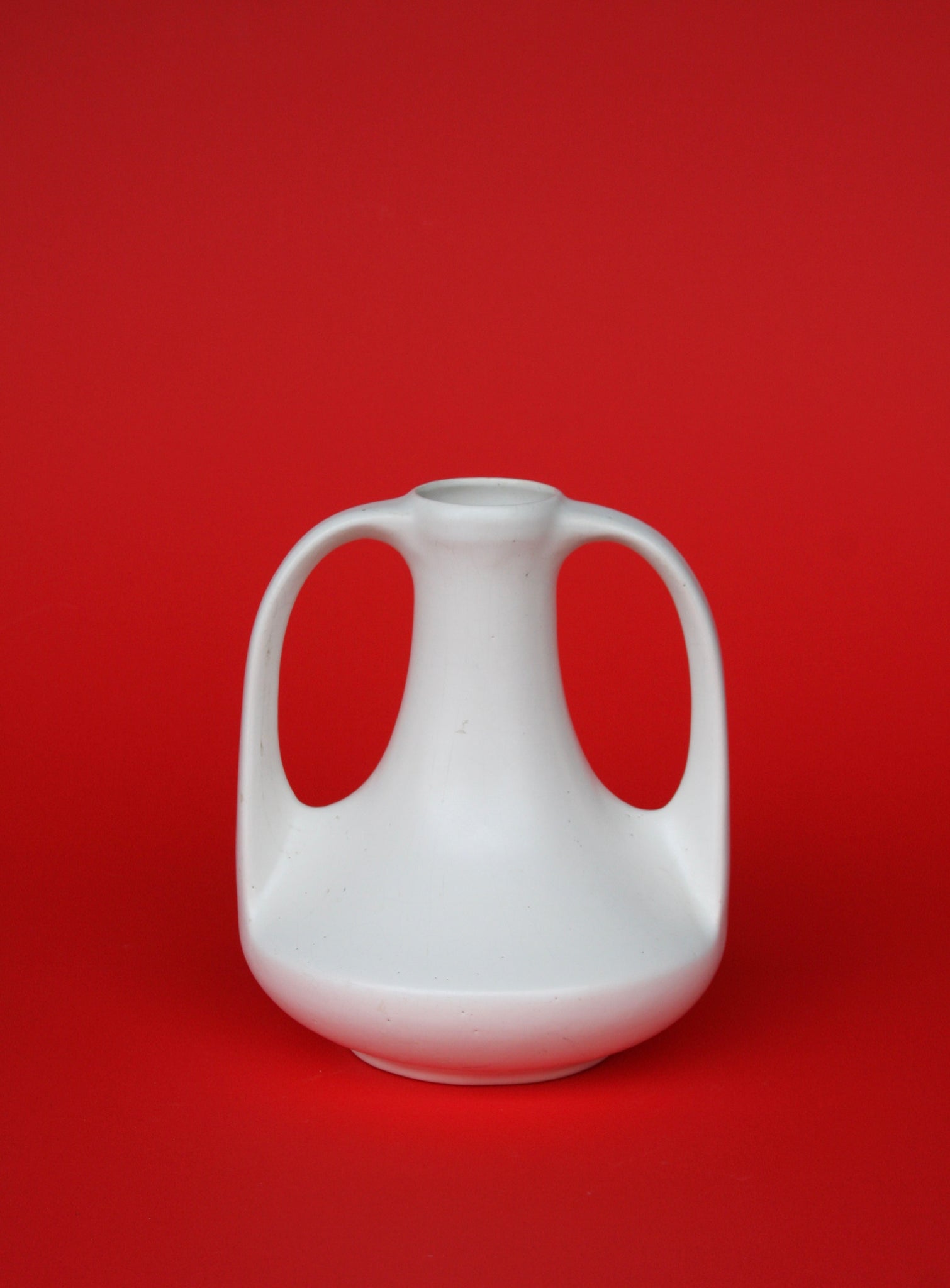 Vintage Bone White Ceramic Vase