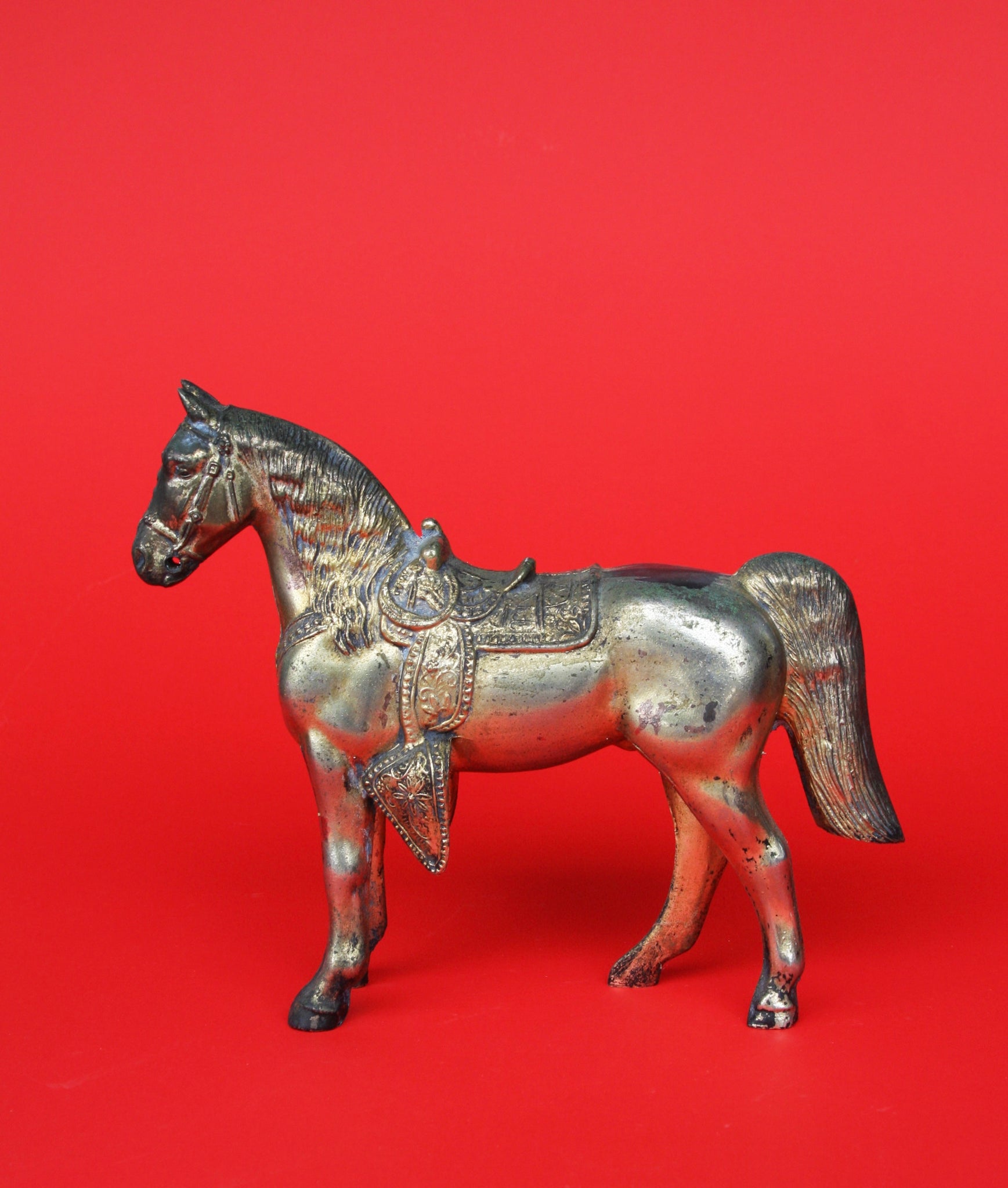 Vintage Patina Horse Figure