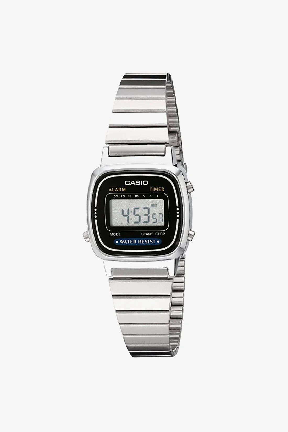 Casio Silver Stainless Steel Digital Watch Unisex