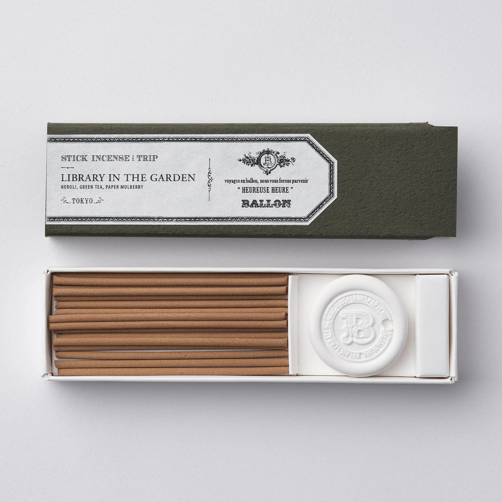 Library in the Garden (Tokyo) Incense - Neroli, Green Tea, Paper Mulberry