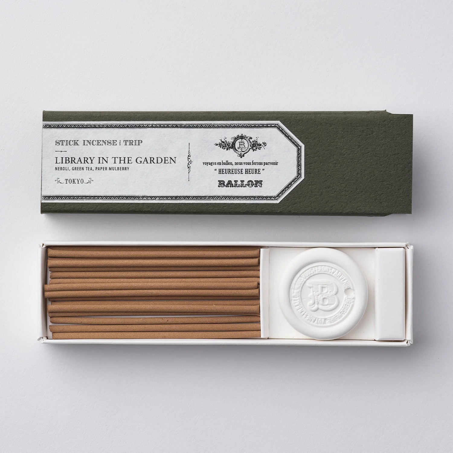 Library in the Garden (Tokyo) Incense - Neroli, Green Tea, Paper Mulberry