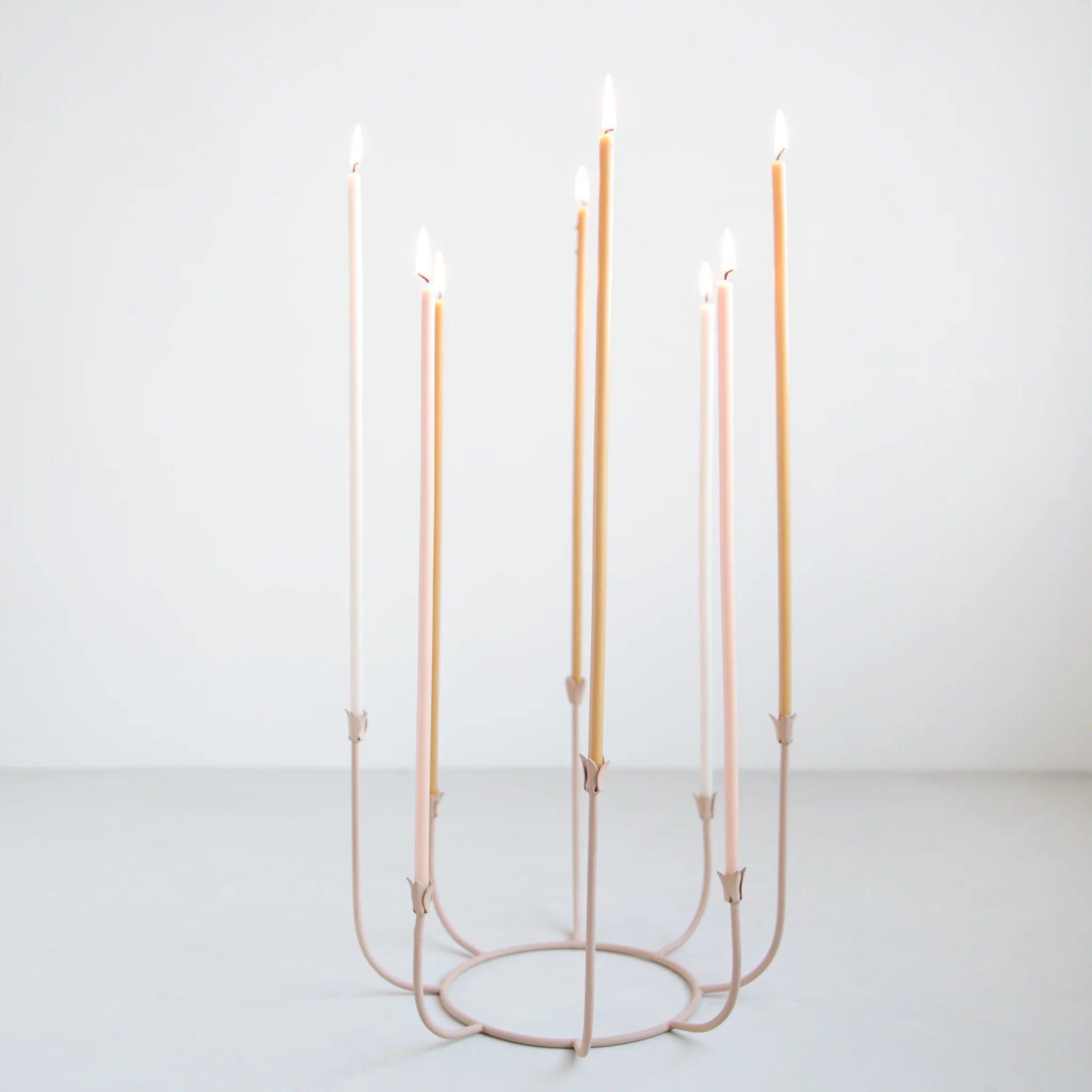 Beacon Long Stem Candelabra - Dune Color