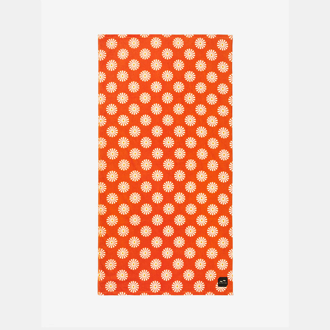 Red Daisy Flower Pool Towel