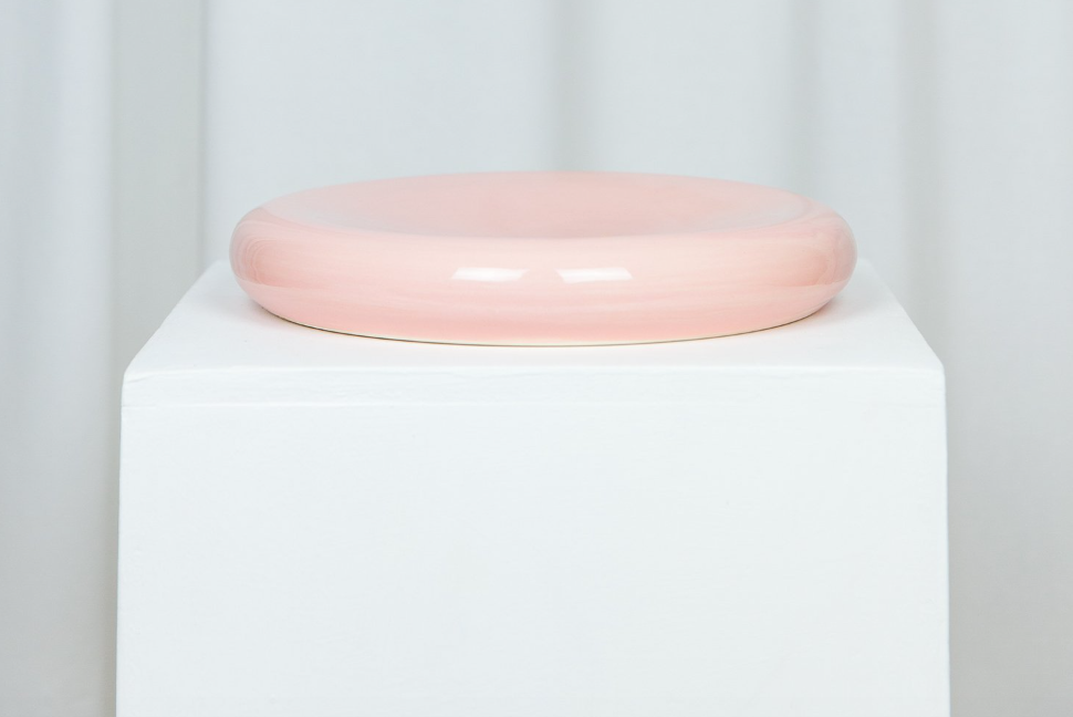 Pink Handmade Puffy Plate