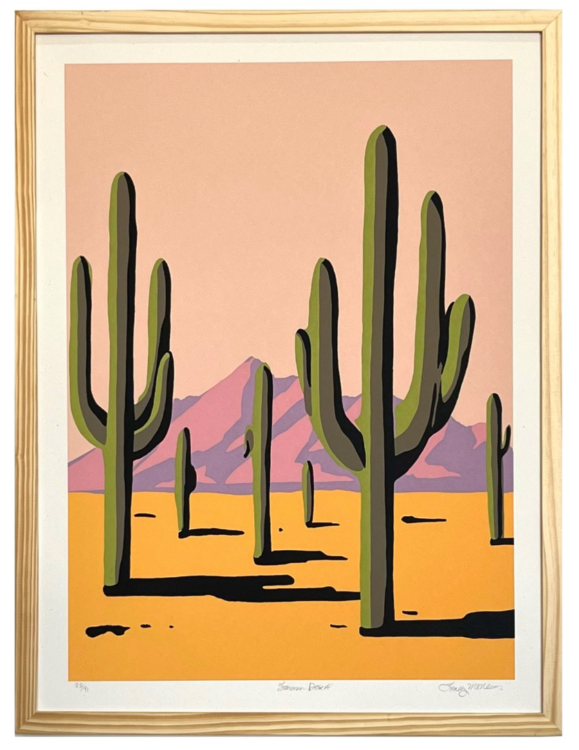 Unframed Pink Sonoran Desert Screen print
