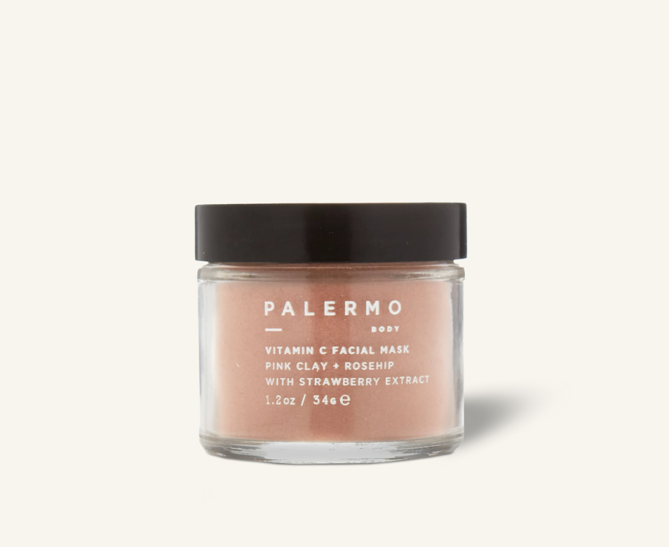 Vitamin C Facial Mask - Pink Clay, Rosehip, & Strawberry Extract