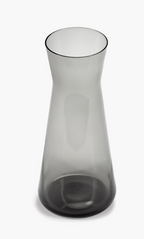 Minimal Large Smoked Grey Carafe / Flower Vase