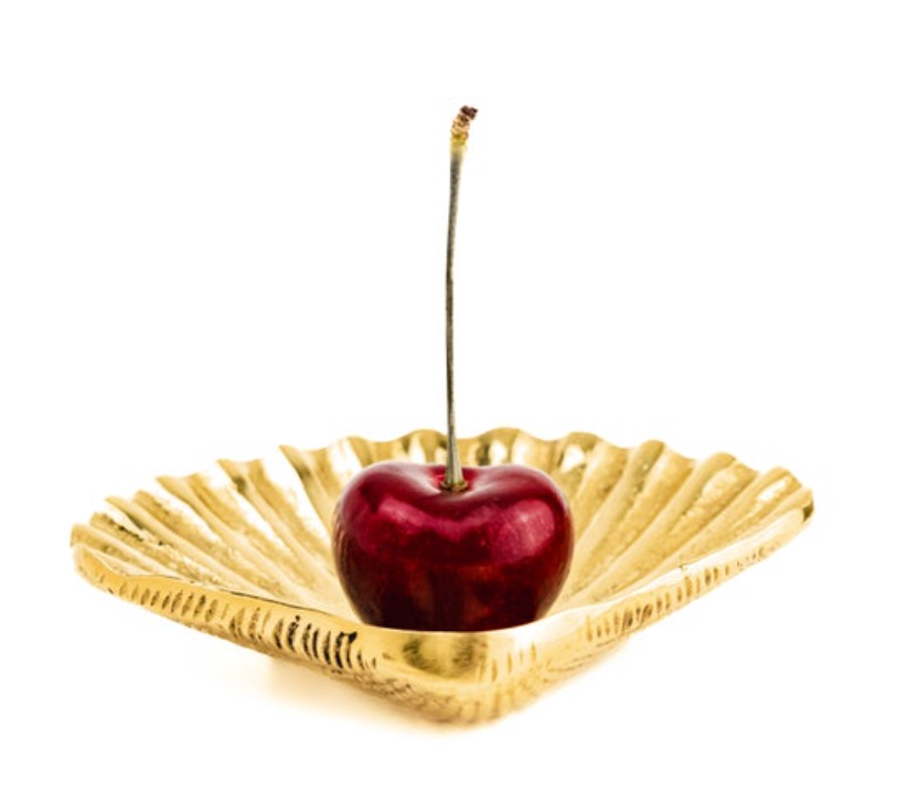 Hand Carved Solid Brass Small Shell Dish