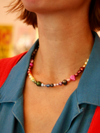 Rainbow Freshwater Pearl Handmade 15" Necklace